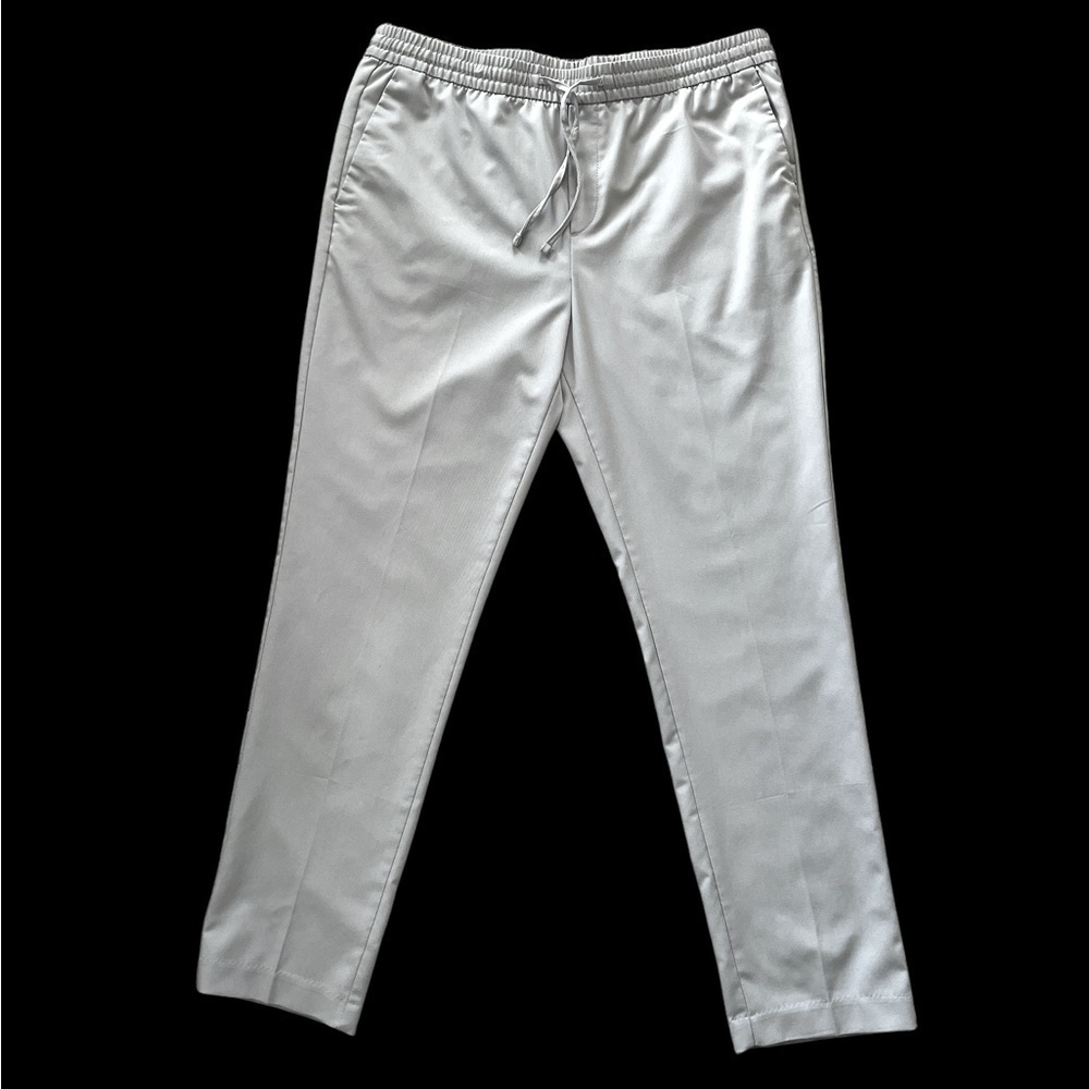 H&M MEN’S LIGHT GRAY SLIM FIT JOGGER PANTS SZ LG